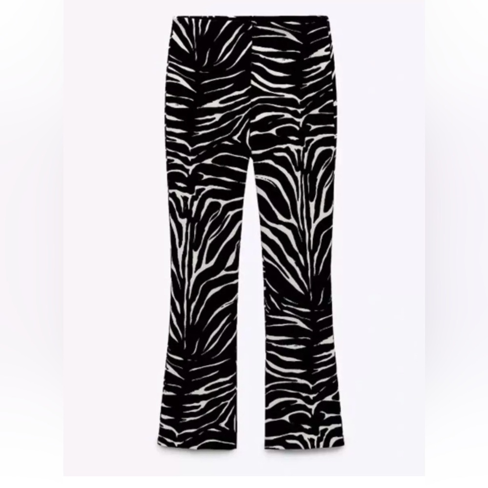 ZARA Animal Print Cropped Pants | Size S